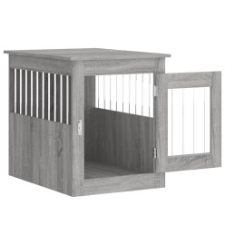 Meuble de cage pour chiens sonoma gris 55x75x65 cm