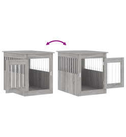 Meuble de cage pour chiens sonoma gris 55x75x65 cm