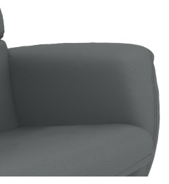 Fauteuil inclinable avec repose-pied gris similicuir