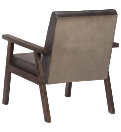 Fauteuil Gris Cuir véritable