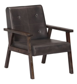 Fauteuil Gris Cuir véritable