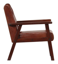 Fauteuil Marron Cuir véritable