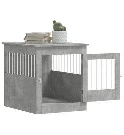 Meuble de cage pour chiens gris béton 64,5x80x71 cm