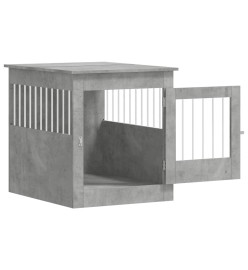 Meuble de cage pour chiens gris béton 64,5x80x71 cm