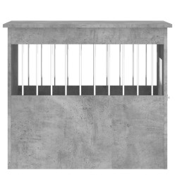 Meuble de cage pour chiens gris béton 55x75x65 cm