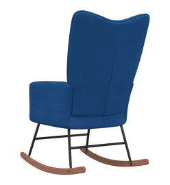 Chaise à bascule Bleu Velours