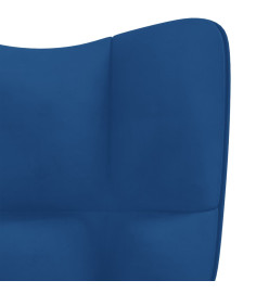 Chaise à bascule Bleu Velours