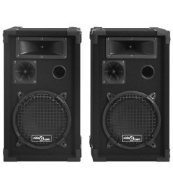 Haut-parleurs scène Hifi passifs professionnels 2 pcs 800W Noir