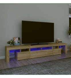 Meuble TV avec lumières LED Chêne sonoma 230x36,5x40 cm