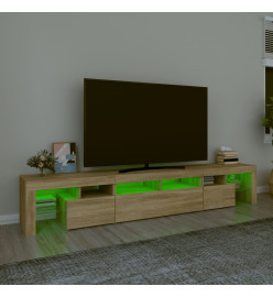 Meuble TV avec lumières LED Chêne sonoma 230x36,5x40 cm