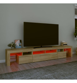 Meuble TV avec lumières LED Chêne sonoma 230x36,5x40 cm