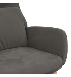 Chaise de relaxation Gris foncé Velours