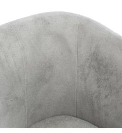 Fauteuil cabriolet avec repose-pied gris clair velours