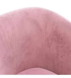 Fauteuil cabriolet avec repose-pied rose velours