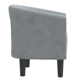 Fauteuil cabriolet gris foncé velours