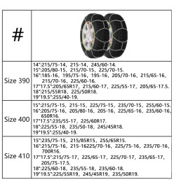 Chaînes antidérapantes 2 pcs 9 mm KN110