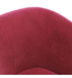 Fauteuil cabriolet avec repose-pied rouge bordeaux velours