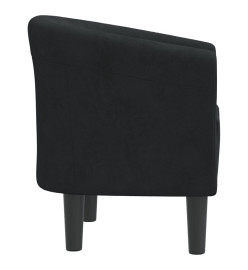 Fauteuil cabriolet noir velours