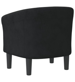 Fauteuil cabriolet noir velours