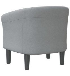 Fauteuil cabriolet gris clair tissu