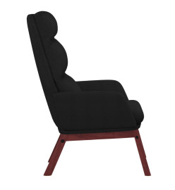 Chaise de relaxation Noir Tissu