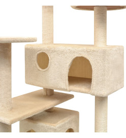 Arbre à chat avec griffoirs en sisal 125 cm Beige