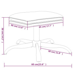 Chaise de relaxation avec repose-pied Crème Tissu microfibre