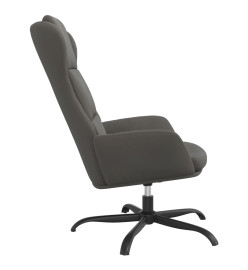 Chaise de relaxation Gris foncé Similicuir daim