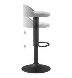 Tabouret de bar Gris clair Velours