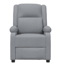 Fauteuil inclinable électrique Gris clair Tissu