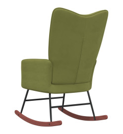 Chaise à bascule Vert clair Velours