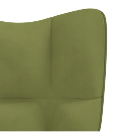 Chaise à bascule Vert clair Velours