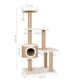 Arbre à chat avec griffoirs 123 cm Herbiers marins