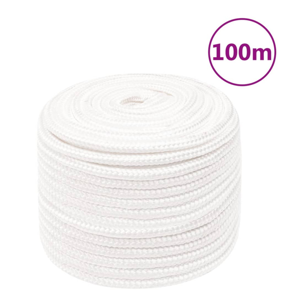 Corde de bateau Blanc complet 12 mm 100 m Polypropylène