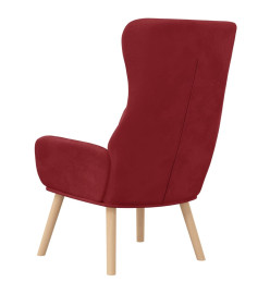 Chaise de relaxation Rouge bordeaux Velours