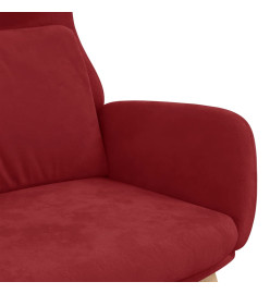 Chaise de relaxation Rouge bordeaux Velours