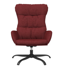 Chaise de relaxation avec tabouret Rouge bordeaux Tissu