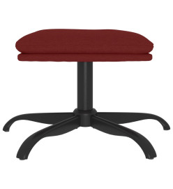 Chaise de relaxation avec tabouret Rouge bordeaux Tissu