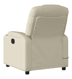 Fauteuil inclinable de massage Crème Similicuir