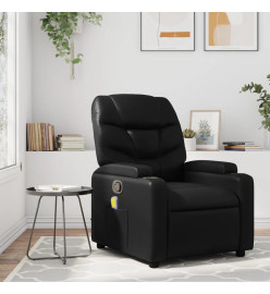 Fauteuil de massage inclinable Noir Similicuir