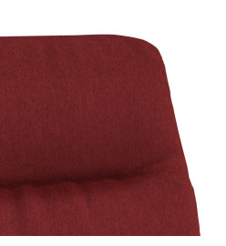 Chaise de relaxation avec tabouret Rouge bordeaux Tissu