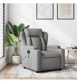 Fauteuil de massage inclinable Gris clair Tissu