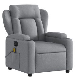 Fauteuil de massage inclinable Gris clair Tissu