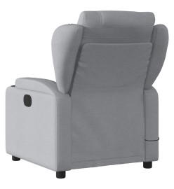 Fauteuil de massage inclinable Gris clair Tissu