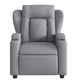 Fauteuil de massage inclinable Gris clair Tissu