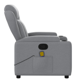 Fauteuil de massage inclinable Gris clair Tissu