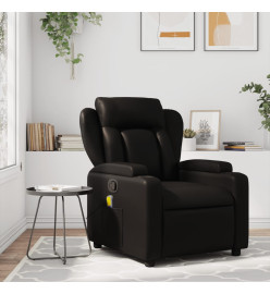 Fauteuil de massage inclinable Noir Similicuir