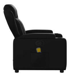 Fauteuil de massage inclinable Noir Similicuir