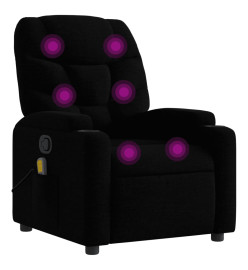 Fauteuil de massage inclinable Noir Tissu