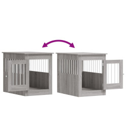 Meuble de cage pour chiens sonoma gris 55x80x68 cm